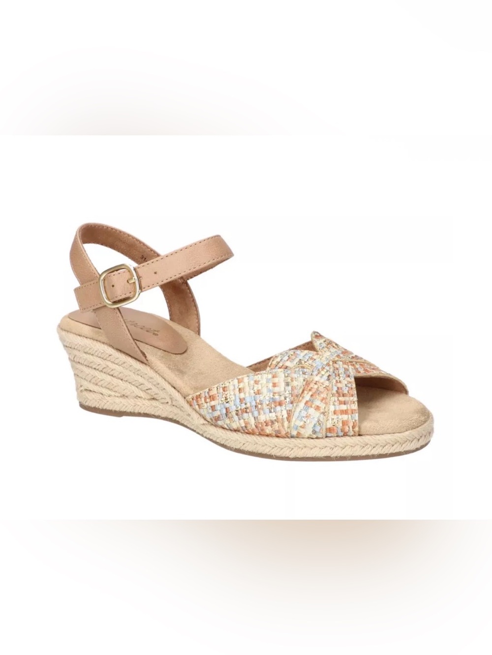 Easy Street Miramar  espadrille wedge sandals size 10